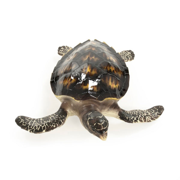 Zentique Sea Turtle Sculpture Large Resin Coastal Accent Hand-Painted Shell Texture for Tabletop Mantel Decor SHI043