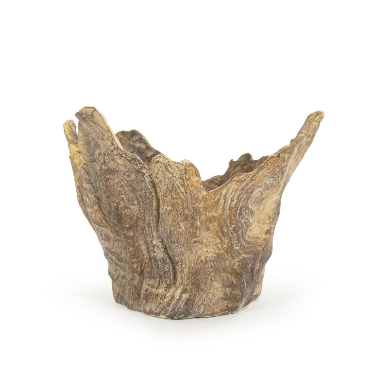 Zentique Wooden Small Handcrafted Sculpture with Resin Accent — Rustic-Modern Mantel Decor, Gift-Ready Accent (12x9.5x11) SHI045