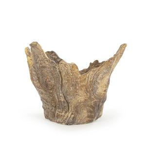 Zentique Wooden Small Handcrafted Sculpture with Resin Accent — Rustic-Modern Mantel Decor, Gift-Ready Accent (12x9.5x11) SHI045