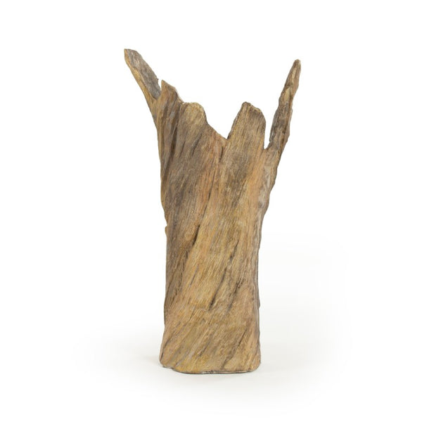 Zentique Wooden Handcrafted Sculpture with Resin Accents — 18" Tall Modern Rustic Decorative Art for Home SHI046