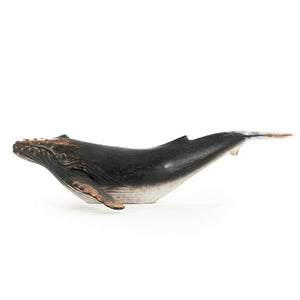Zentique Humpback Resin Whale Sculpture Large 20.5"W x 7.5"H x 30"D — Realistic Textured Nautical Accent for Mantel SHI047