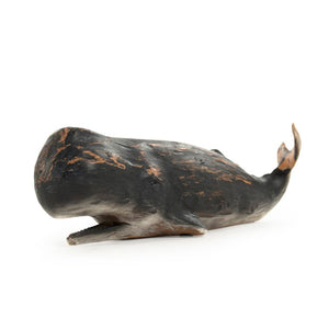 Zentique Sperm Whale Sculpture Small Resin Accent — Realistic Handcrafted Nautical Decor for Shelves & Mantels SHI048