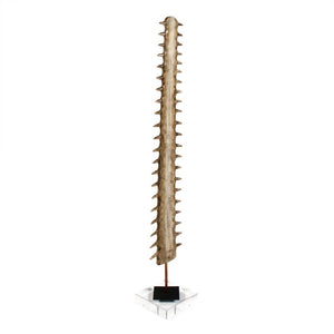 Zentique Sawtooth Clear Acrylic Stand with Resin Accents & Metal Hardware, 33" Vertical Display for Signs SHI050