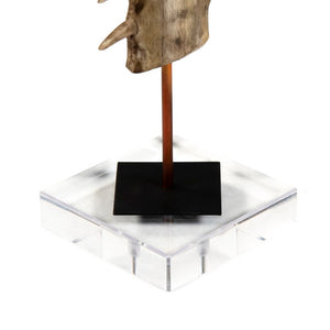 Zentique Sawtooth Clear Acrylic Stand with Resin Accents & Metal Hardware, 33" Vertical Display for Signs SHI050