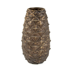 Zentique Large Pineapple Vase Resin Decorative Centerpiece with Textured Tropical Finish for Tables or Shelves SHI051