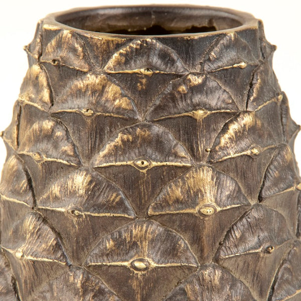 Zentique Large Pineapple Vase Resin Decorative Centerpiece with Textured Tropical Finish for Tables or Shelves SHI051