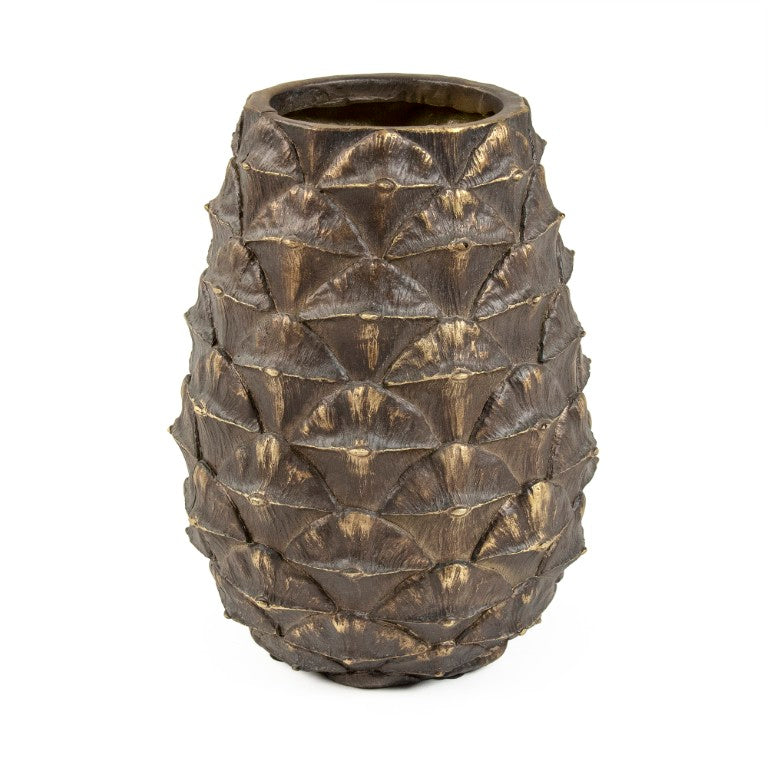 Zentique Small Pineapple Vase Glossy Resin Tropical Accent for Shelves, Tables & Flowers — Durable Decorative 93 chars SHI052