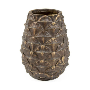 Zentique Small Pineapple Vase Glossy Resin Tropical Accent for Shelves, Tables & Flowers — Durable Decorative 93 chars SHI052