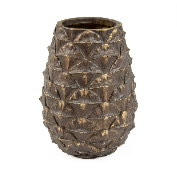 Zentique Small Pineapple Vase Glossy Resin Tropical Accent for Shelves, Tables & Flowers — Durable Decorative 93 chars SHI052