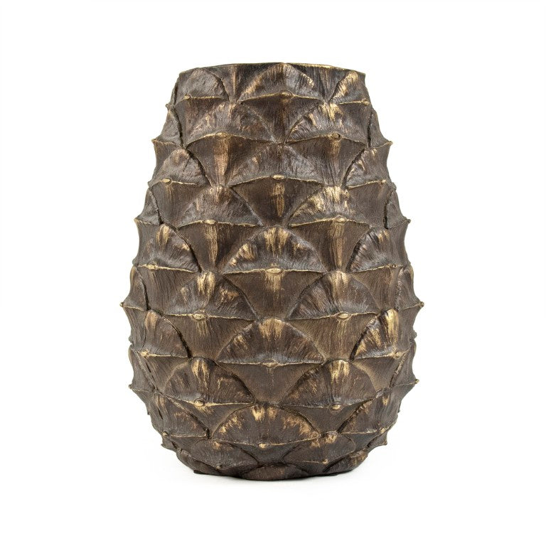 Zentique Small Pineapple Vase Glossy Resin Tropical Accent for Shelves, Tables & Flowers — Durable Decorative 93 chars SHI052
