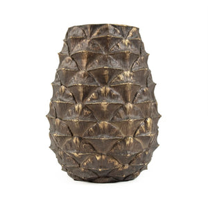 Zentique Small Pineapple Vase Glossy Resin Tropical Accent for Shelves, Tables & Flowers — Durable Decorative 93 chars SHI052
