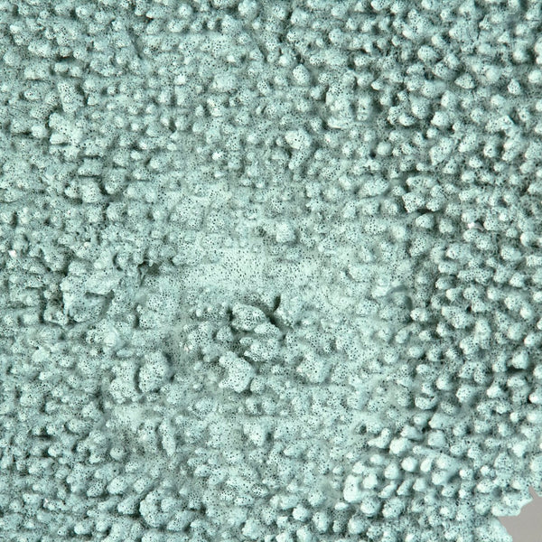 Blue Coral on Gold Base Pale Blue Resin, Distressed Gold Metal SHI054 Zentique