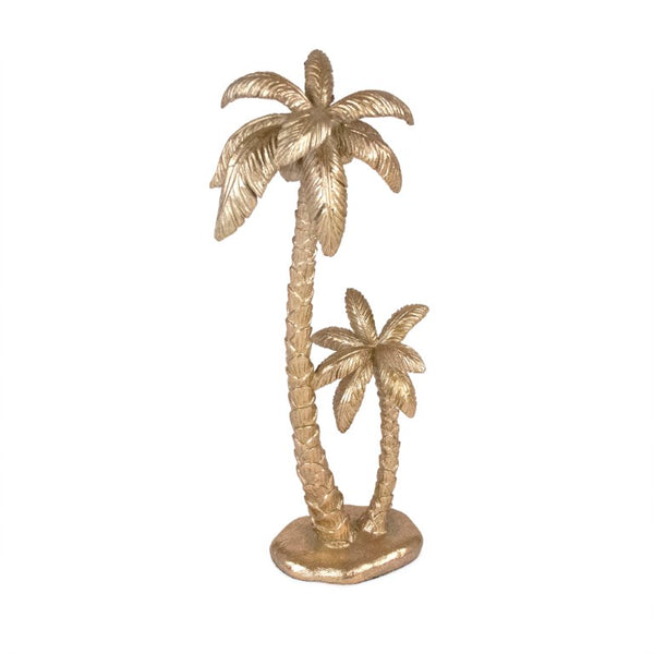 Zentique Palm Palm Tree Décor Resin Accent with Hand-Painted Realistic Fronds, Coastal Boho Tabletop Style SHI058