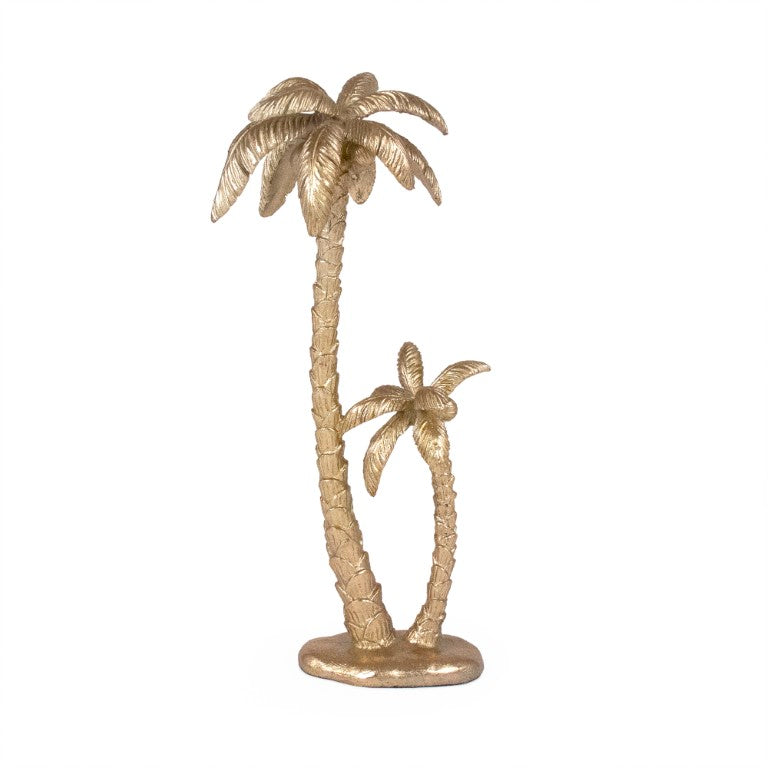 Zentique Palm Palm Tree Décor Resin Accent with Hand-Painted Realistic Fronds, Coastal Boho Tabletop Style SHI058