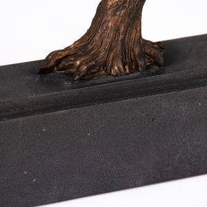 Zentique Tree Resin Sculptural Décor - 17.5x14" Modern Neutral Silhouette for Mantels, Shelves, Giftable Elegance SHI059