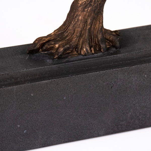 Zentique Tree Resin Sculptural Décor - 17.5x14" Modern Neutral Silhouette for Mantels, Shelves, Giftable Elegance SHI059