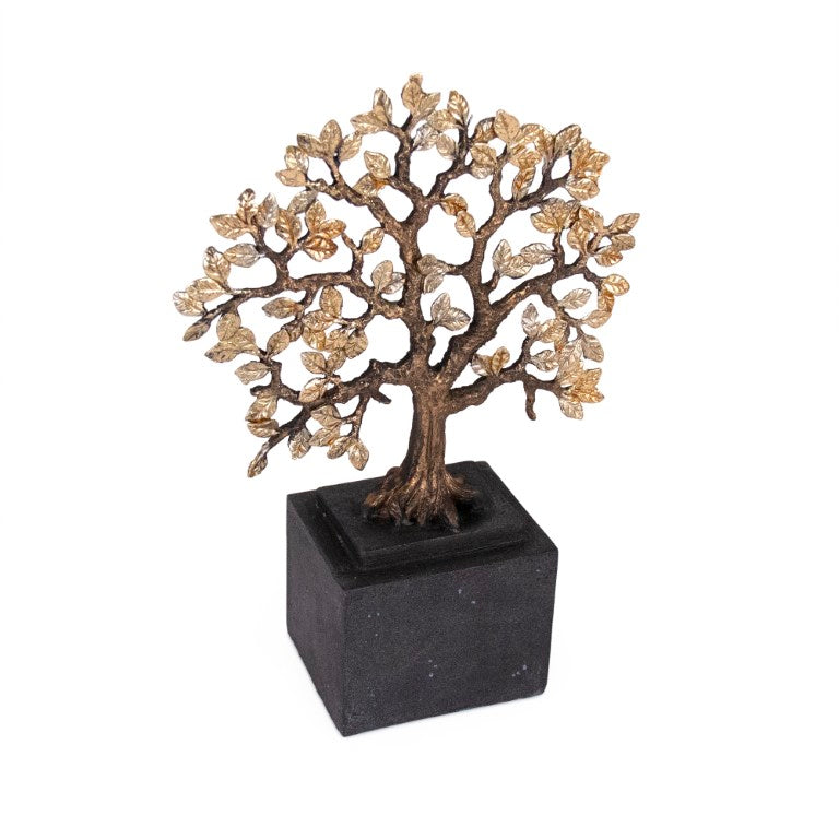 Zentique Tree Rustic Resin Décor Small — Textured Wood-Grain Accent for Mantel, Shelf, Tabletop, Farmhouse Charm SHI060