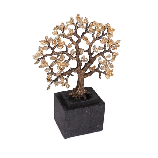 Zentique Tree Rustic Resin Décor Small — Textured Wood-Grain Accent for Mantel, Shelf, Tabletop, Farmhouse Charm SHI060