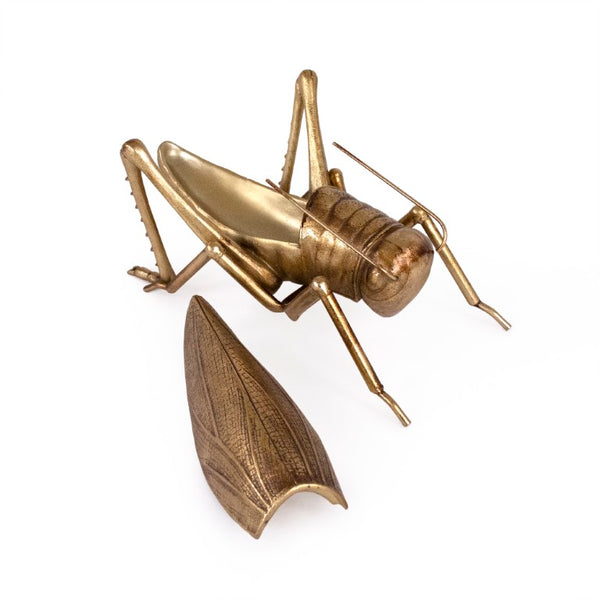 Zentique Grasshopper Resin Accent Décor with Tray — Hand-Painted Catchall for Keys, Jewelry & Small Plants SHI062
