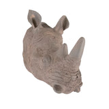 Resin Rhinoceros Head Wall Decor Matte Grey, Brown SHI063 Zentique