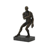 Pushing Men Bookends Rustic Dark Bronze SHI068 Zentique