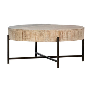 Karina Living Sison Coffee Table - Handcrafted Reclaimed Wood & Iron, Rustic Industrial Design for Modern Spaces SHR193