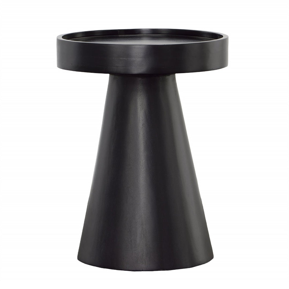 Karina Living Blandon Side Table – Timeless Black Sandblasted Mango Wood for Stylish Living, Bedroom & Entryways SHR218BK
