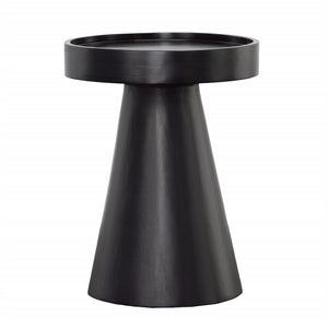 Karina Living Blandon Side Table – Timeless Black Sandblasted Mango Wood for Stylish Living, Bedroom & Entryways SHR218BK