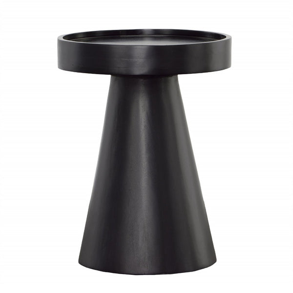 Karina Living Blandon Side Table – Timeless Black Sandblasted Mango Wood for Stylish Living, Bedroom & Entryways SHR218BK