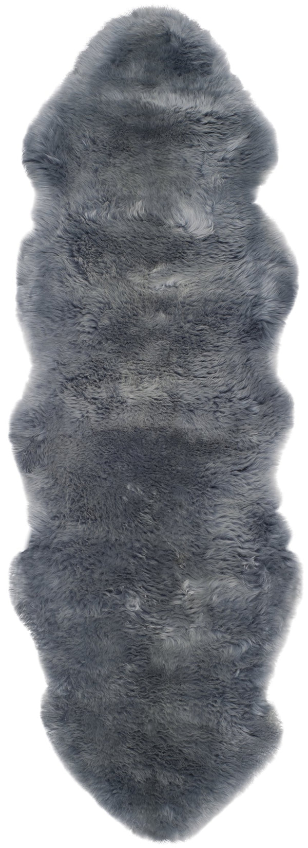Safavieh Sheep Handcrafted Steel-Blue Flokati Runner 2X8'5" — Plush 3⅜" Pile, Natural Undyed Sheepskin Luxury SHS121B-29