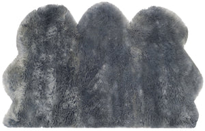Safavieh Sheep Sheepskin Area Rug - Luxurious Texture In Elegant Steel Blue For Timeless Home Decor Style Steel Blue Sheep Skin Shs121b-5