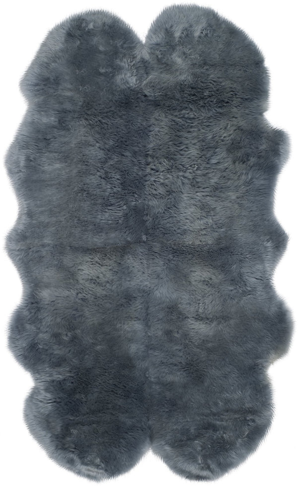 Safavieh Sheep Sheepskin Area Rug - Luxurious Texture In Elegant Steel Blue For Timeless Home Decor Style Steel Blue Sheep Skin Shs121b-5