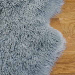 Safavieh Sheep Sheepskin Area Rug - Luxurious Texture In Elegant Steel Blue For Timeless Home Decor Style Steel Blue Sheep Skin Shs121b-5
