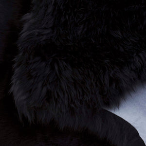 Safavieh Sheep Sheepskin Area Rug - Luxurious Texture In Elegant Steel Blue For Timeless Home Decor Style Midnight Black Sheep Skin Shs121c-5