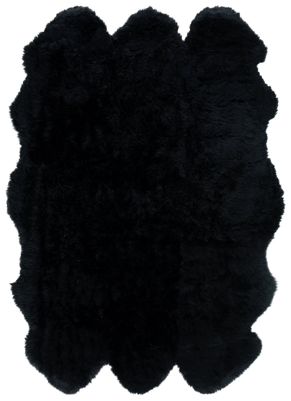 Safavieh Sheep Sheepskin Area Rug - Luxurious Texture In Elegant Steel Blue For Timeless Home Decor Style Midnight Black Sheep Skin Shs121c-5