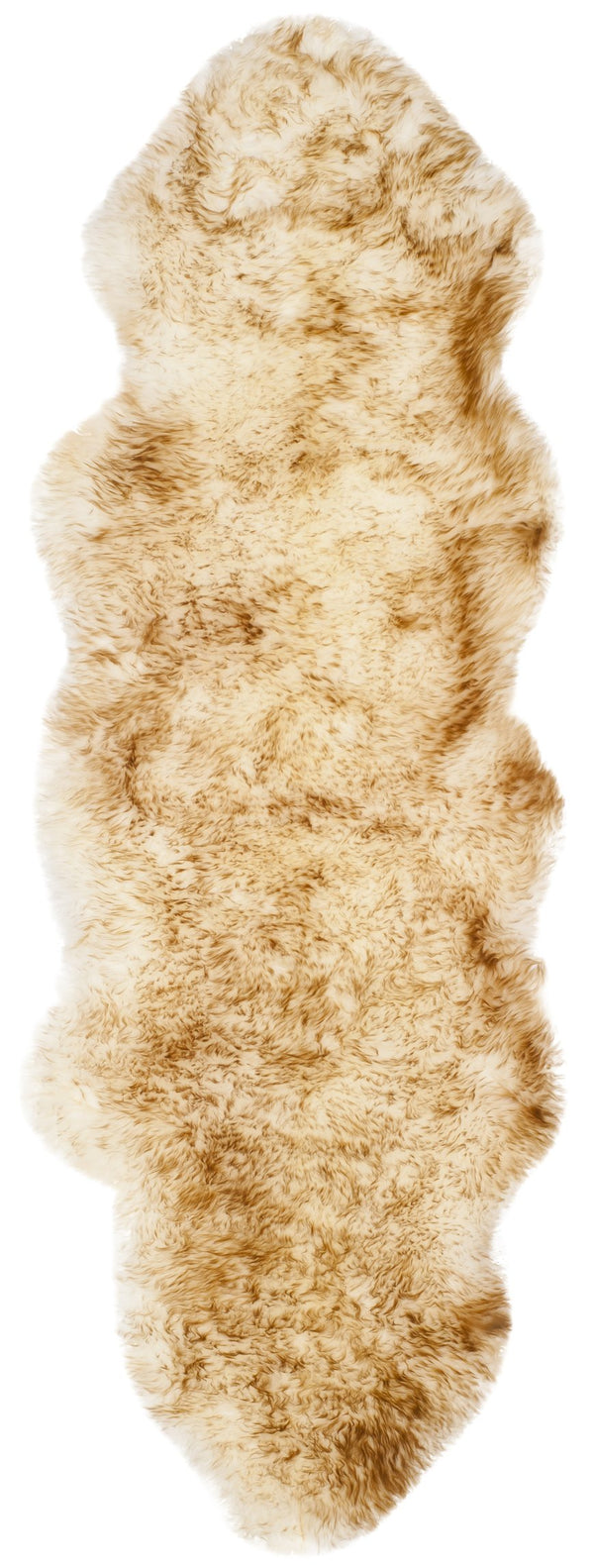 Safavieh Sheep Plush Shag Flokati Runner In Off-White With Coco Brown Tipped Accents For Cozy Modern Homes 2'-0" x 8'-5" SHS121D-29