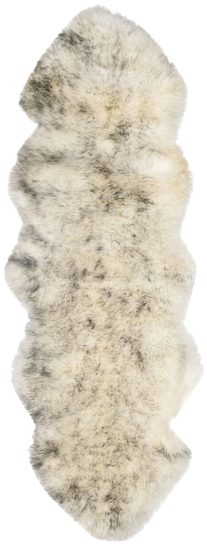 Safavieh Sheep Sheepskin Area Rug - Luxurious Texture In Elegant Steel Blue For Timeless Home Decor Style Ivory ,Smoke Grey Sheep Skin Shs121e-5
