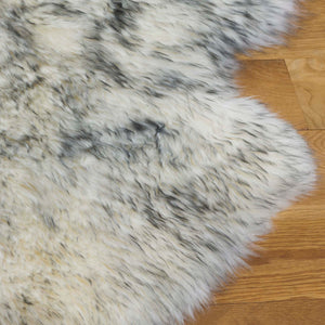Safavieh Sheep Sheepskin Area Rug - Luxurious Texture In Elegant Steel Blue For Timeless Home Decor Style Ivory ,Smoke Grey Sheep Skin Shs121e-5