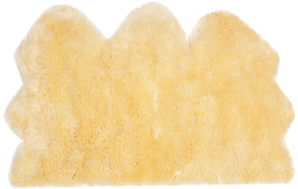 Safavieh Sheep Sheepskin Area Rug - Luxurious Texture In Elegant Steel Blue For Timeless Home Decor Style Champagne Sheep Skin Shs121h-5