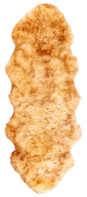 Safavieh Sheep Sheepskin Area Rug - Luxurious Texture In Elegant Steel Blue For Timeless Home Decor Style Champagne ,Copper Brown Sheep Skin Shs121k-5