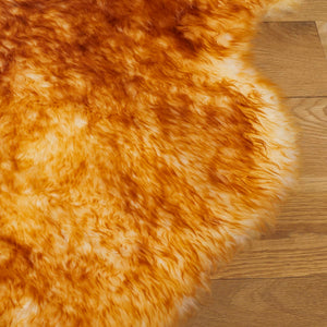 Safavieh Sheep Sheepskin Area Rug - Luxurious Texture In Elegant Steel Blue For Timeless Home Decor Style Champagne ,Copper Brown Sheep Skin Shs121k-5