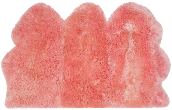 Safavieh Sheep Sheepskin Area Rug - Luxurious Texture In Elegant Steel Blue For Timeless Home Decor Style Solid Pink Sheep Skin Shs121l-5