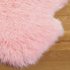 Safavieh Sheep Sheepskin Area Rug - Luxurious Texture In Elegant Steel Blue For Timeless Home Decor Style Solid Pink Sheep Skin Shs121l-5