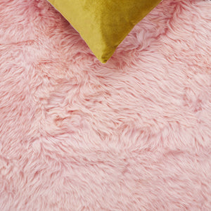 Safavieh Sheep Sheepskin Area Rug - Luxurious Texture In Elegant Steel Blue For Timeless Home Decor Style Solid Pink Sheep Skin Shs121l-5