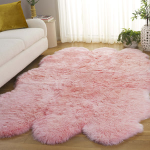 Safavieh Sheep Sheepskin Area Rug - Luxurious Texture In Elegant Steel Blue For Timeless Home Decor Style Solid Pink Sheep Skin Shs121l-5