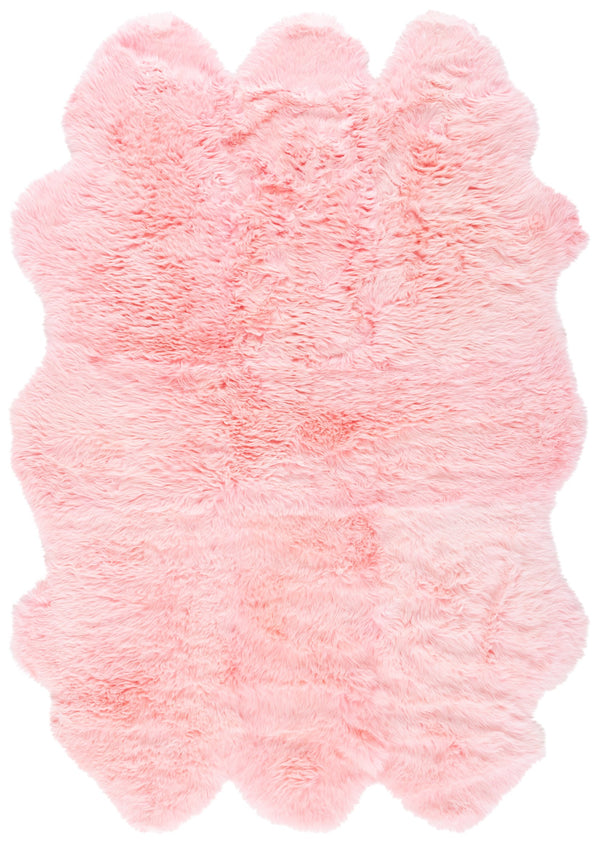 Safavieh Sheep Sheepskin Area Rug - Luxurious Texture In Elegant Steel Blue For Timeless Home Decor Style Solid Pink Sheep Skin Shs121l-5