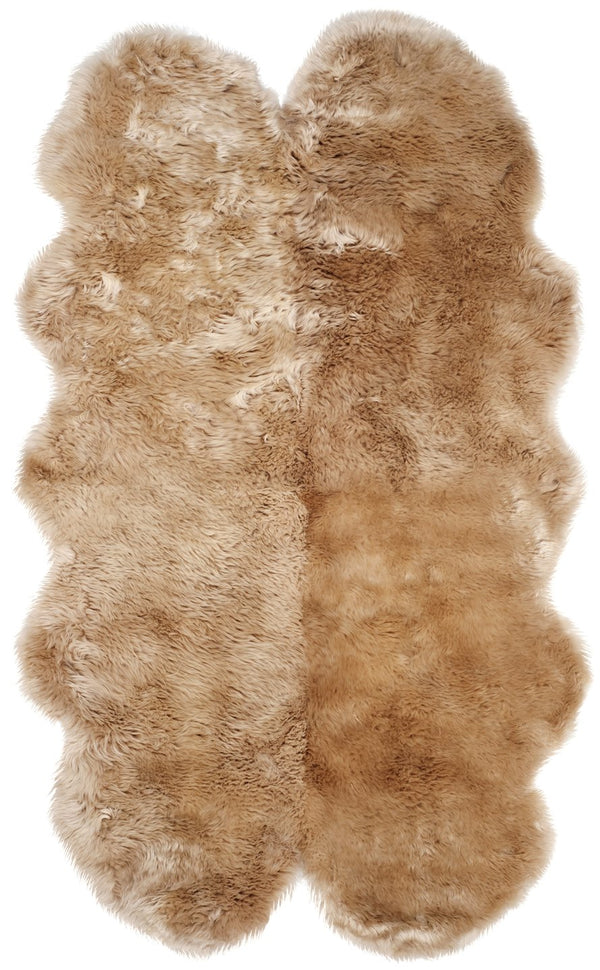Safavieh Sheep Sheepskin Area Rug - Luxurious Texture In Elegant Steel Blue For Timeless Home Decor Style Natural Beige Sheep Skin Shs121m-5