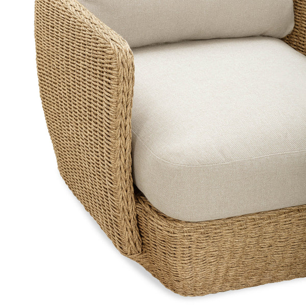 Lh Imports Siesta Outdoor - Elegant Sofa Collection For Stunning Outdoor Spaces And Ultimate Comfort Experience Beige,Brown All,Weather Wicker,Olefin Fabric,Powder,Coated Auminum Frame,Foam Sie007