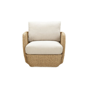 Lh Imports Siesta Outdoor - Stylish Club Chair For Comfortable Relaxation And Elegant Home Beautification Beige,Brown All,Weather Wicker,Olefin Fabric,Powder,Coated Auminum Frame Sie019