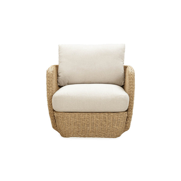 Lh Imports Siesta Outdoor - Stylish Club Chair For Comfortable Relaxation And Elegant Home Beautification Beige,Brown All,Weather Wicker,Olefin Fabric,Powder,Coated Auminum Frame Sie019